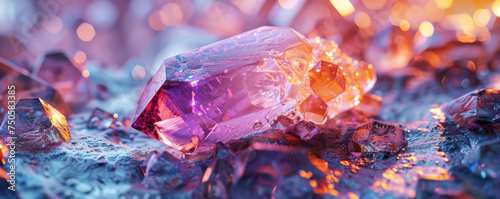 Conjure an AI generated gemstone that shimmers with a unique brilliance photo