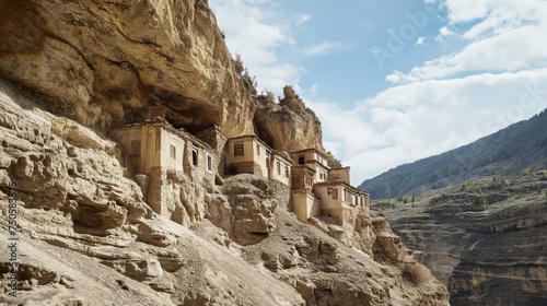  Phuktal Monastery Perched on Remote Steep Hillside, Tibetan Buddhist Architecture