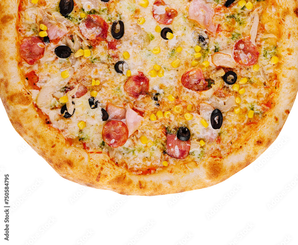 tasty pizza isolated on white background tasty pizza isolated on white background