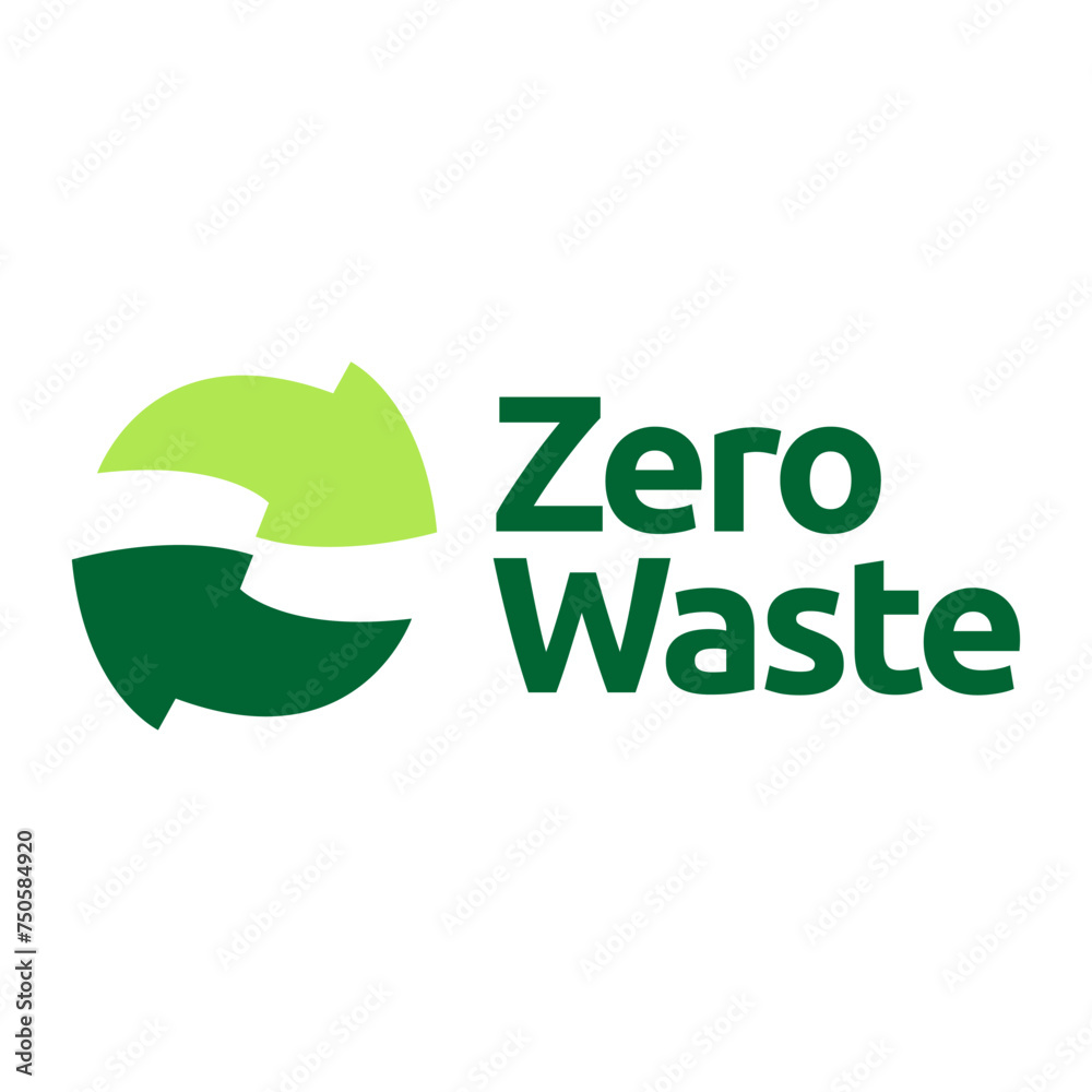 Zero waste labels. Green eco friendly label Zero waste labels. Green eco friendly label