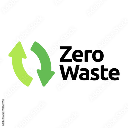 Zero waste labels. Green eco friendly label