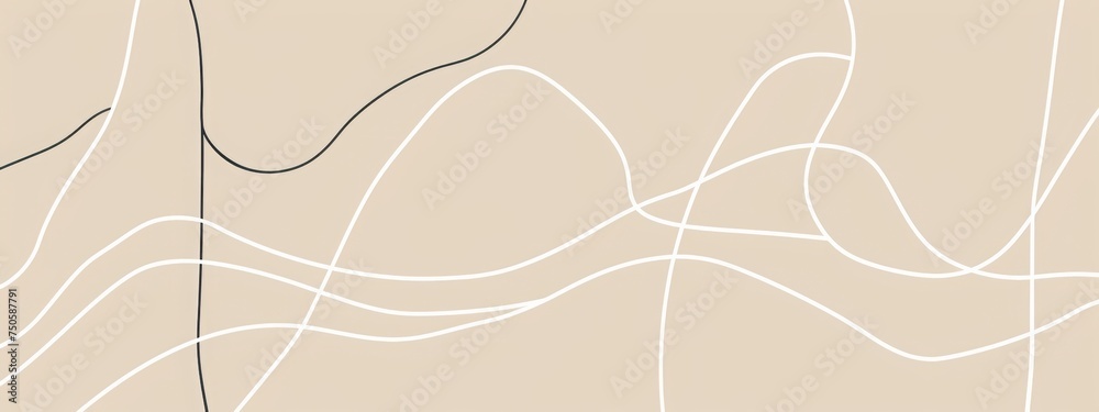 aesthetic shapes, abstract line art, white lines, beige background, space between elements, simple aesthetic shapes, abstract line art, white lines, beige background, space between elements, simple