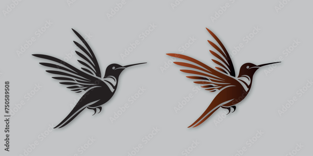 Obraz premium hummingbird modern logo design vector template 
