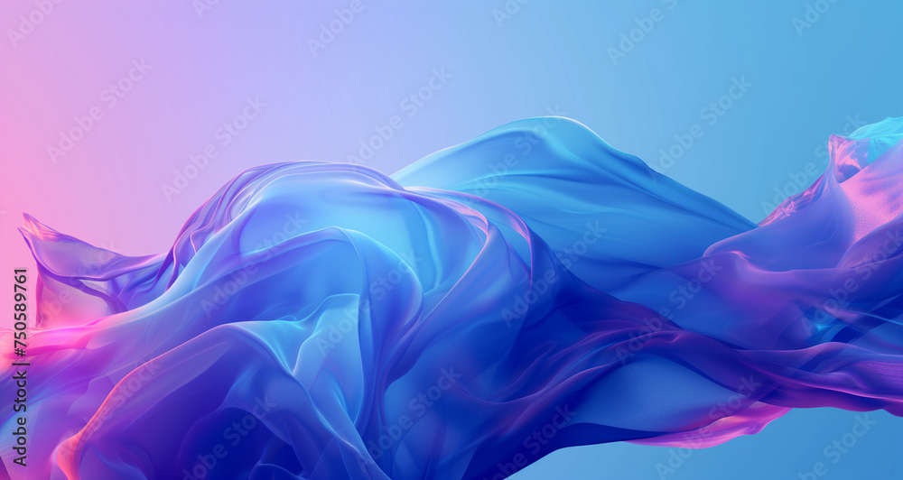 image of a colorful, abstract blue background, opacity and translucency use screen tones,  fluid gestures,monochromatic intensity, - obrazy, fototapety, plakaty 