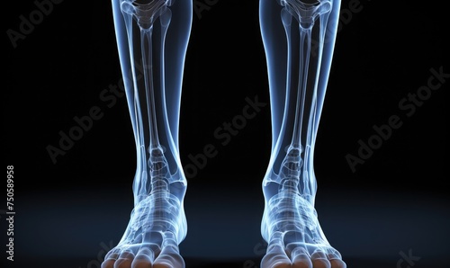 x ray of human leg bones © Pumapala