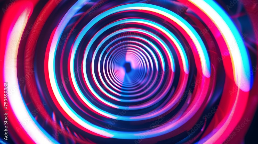 an 80s cartoon background, hypnotic spiral, CG animated, red white & blue neon colors, retro synthwave aesthetic an 80s cartoon background, hypnotic spiral, CG animated, red white & blue neon colors, retro synthwave aesthetic