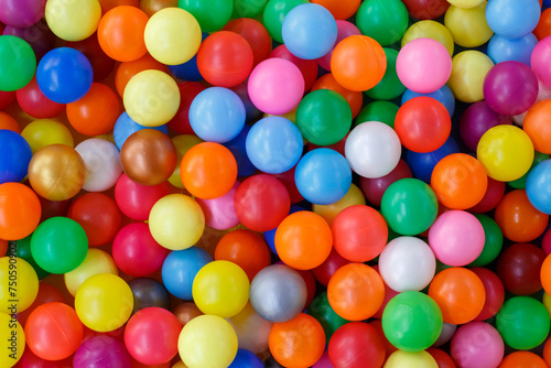 Obraz na płótnie holiday, children's party, a games room, a box filled with small colored balls w salonie