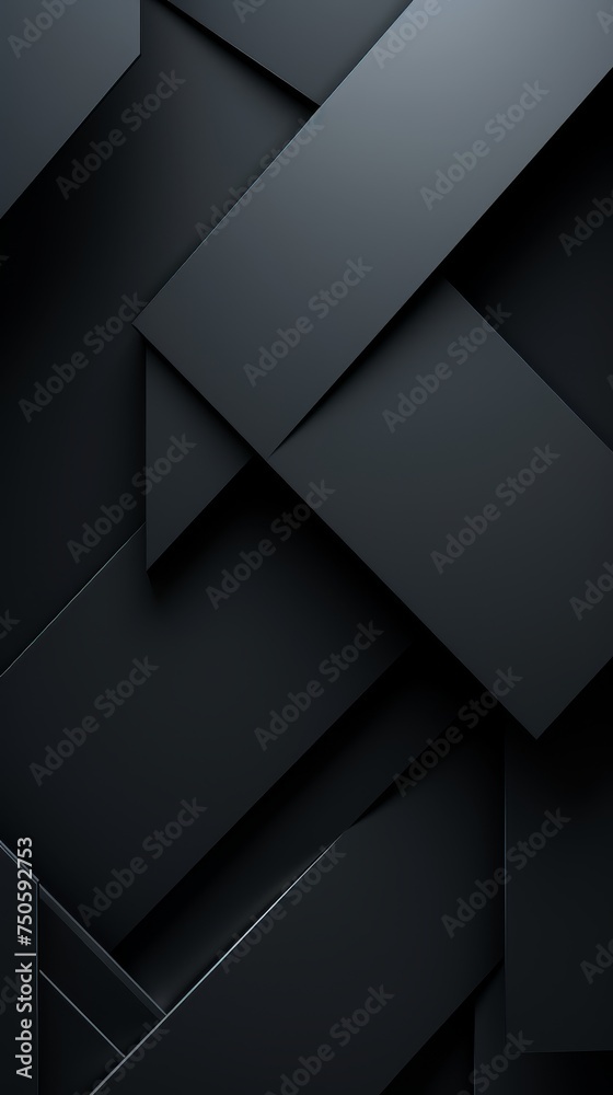 Clean black minimalist background with abstract geometric shapes and lines Clean black minimalist background with abstract geometric shapes and lines