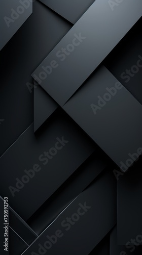 Clean black minimalist background with abstract geometric shapes and lines