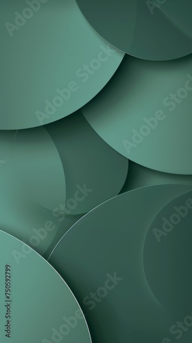 Clean green minimalist background with abstract geometric circles