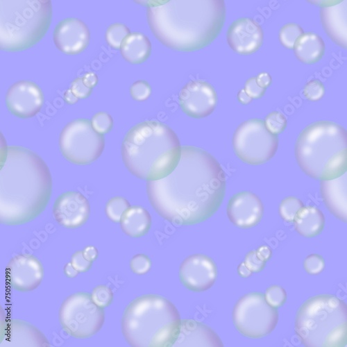 seamless pattern with soap bubbles