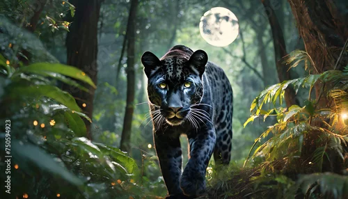 Fototapeta panther in the forest