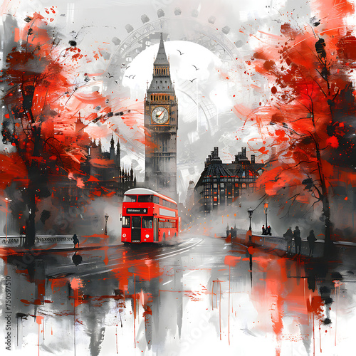Big Ben London illustration art