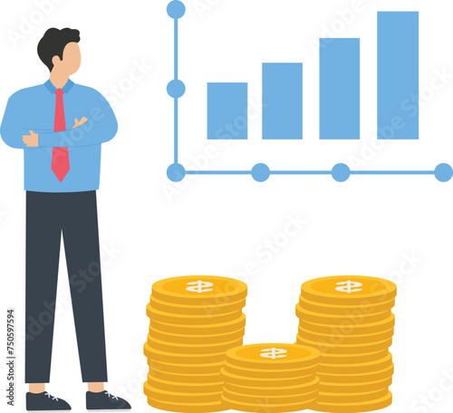Financial growth and success strategy, Market development or Business opportunities concept,

