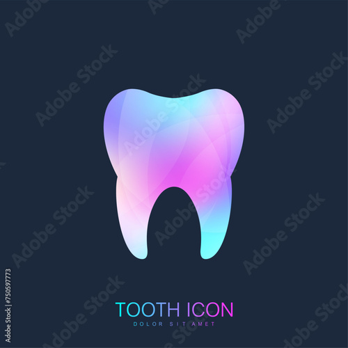 Tooth Vector logo Template. Medical Design Tooth Logo. Dentist Office Icon. Oral Care Dental and Clinic Tooth Logotype