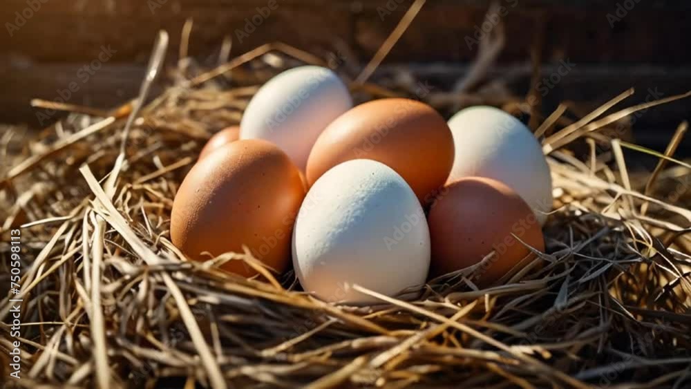 fresh eggs in straw fresh eggs in straw