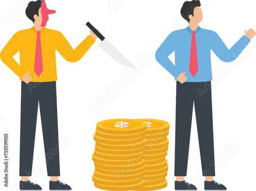 Dishonesty and fraud, Cheating in business, White collar crime concept,

