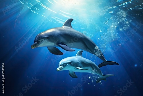 dolphin swimming in the water © Vasili
