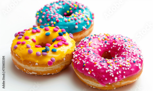 Savor the Sweetness: Dive into Lush Donuts with Colorful Glaze