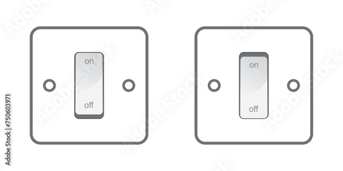 On and off switch sign vector illustration design