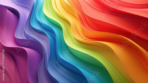 Colorful rainbow 3d background. 