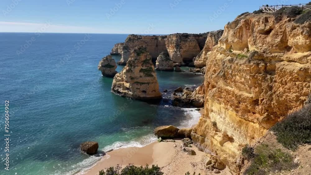 Amazing view of the most famous Marinha beach in Algarve, southern Portugal Amazing view of the most famous Marinha beach in Algarve, southern Portugal