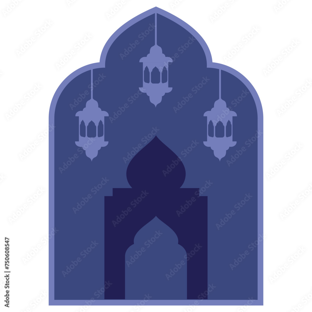 Islamic Arch Window Doors And Mosque Silhouette