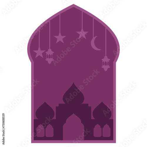 Islamic Arch Window Doors And Mosque Silhouette