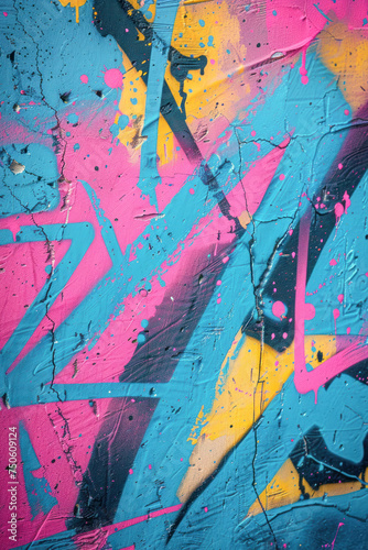 Bright color abstract graffiti style background.