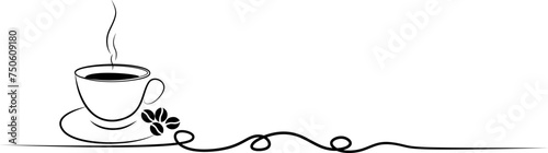 line art coffee cup