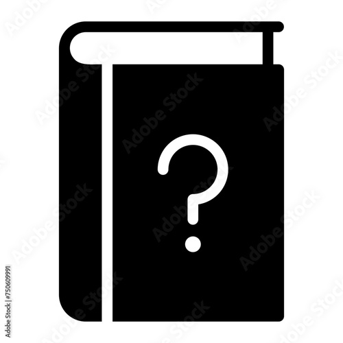 guidebook glyph icon