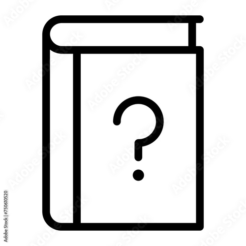 guidebook line icon