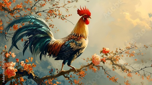 rooster in the farm © Micro