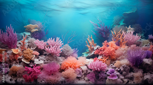 Coral reef underwater abstract background marine ecosystem underwater sea view © ArtStockVault
