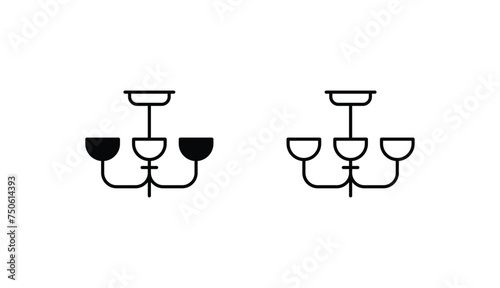 Chandelier icon design with white background stock illustration © Graphics
