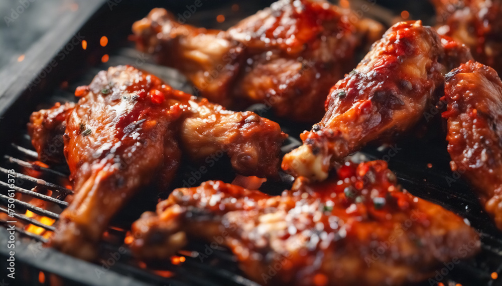 Delizia al Primo Morso- Ali di Pollo Disossate in Salsa Barbecue o Piccante, una Sensazione Gustativa che Ti Solleverà Delizia al Primo Morso- Ali di Pollo Disossate in Salsa Barbecue o Piccante, una Sensazione Gustativa che Ti Solleverà
