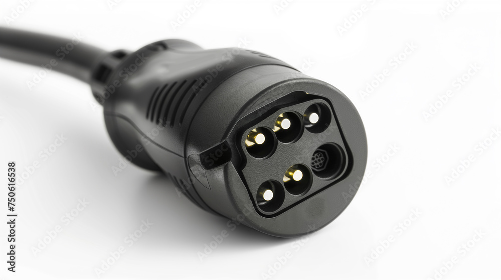 Charger for an electric car on a white background. Adapter, adapter, connector for electric car. Charger for an electric car on a white background. Adapter, adapter, connector for electric car.