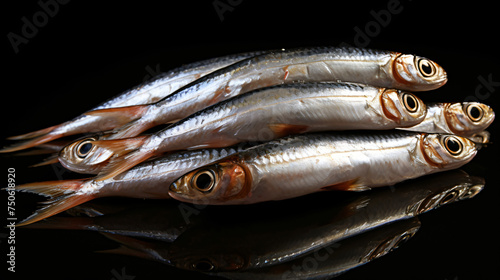 Anchovy isolated on the background fresh fish