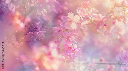 Dreamy Pastel Colored Sakura Background © Tony A