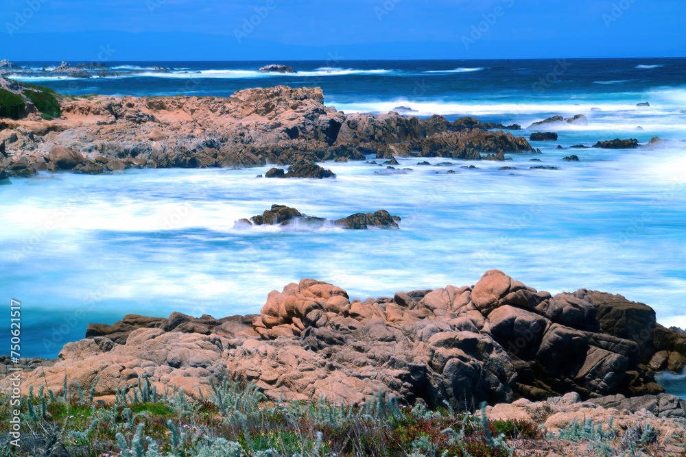 Time Lapse Surf Breaking Asilomar State Marine Reserve California