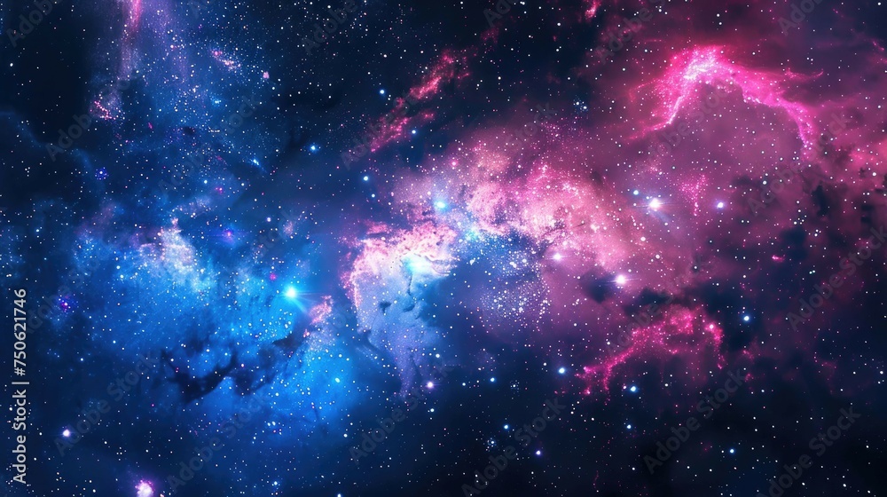 Panoramic view of the galaxy and star. Abstract space background Panoramic view of the galaxy and star. Abstract space background
