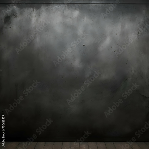 Black wall with grunge texture. 3d illustration. 3d render