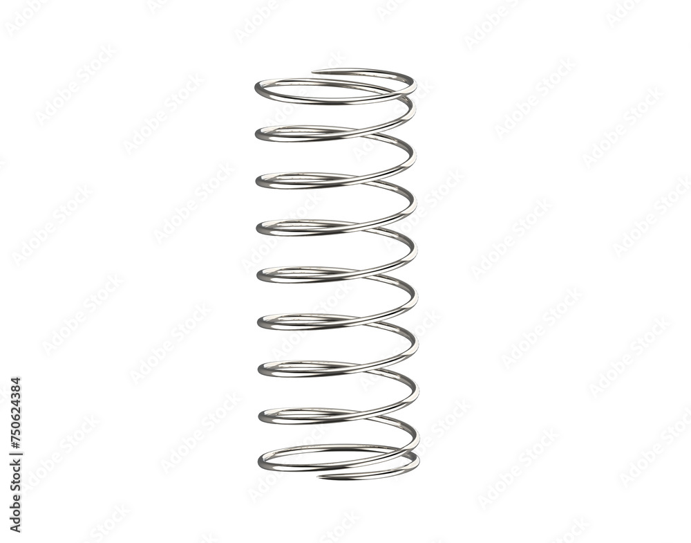 Obraz premium Metal spring isolated on transparency background