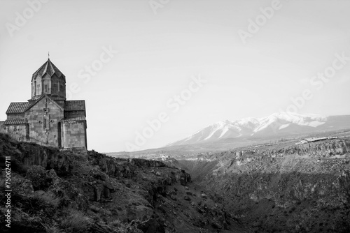 Church in Armenia. Church with beautiful architecture, Hovhanavank monastery. photo