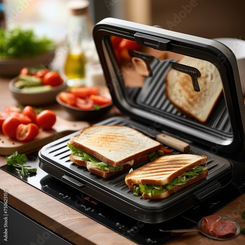 toaster on kitchen table cooking