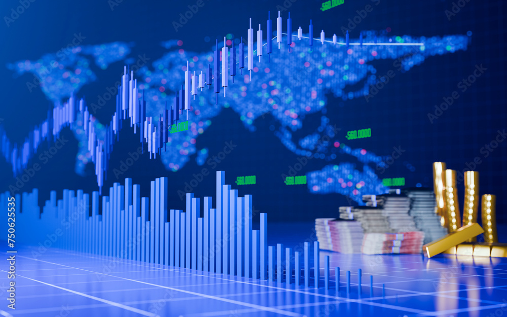 Candlestick chart Investing in the stock market. The running graph represents transactions, buying and selling all the time. Digital or online speculative trading for use as a background or wallpaper. Candlestick chart Investing in the stock market. The running graph represents transactions, buying and selling all the time. Digital or online speculative trading for use as a background or wallpaper.