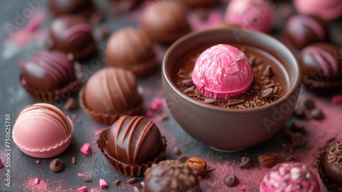 food background of chocolate candies