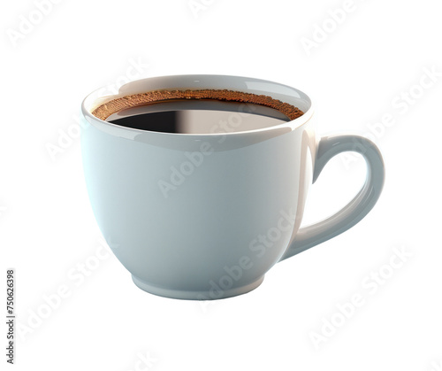 cup of hot coffee isolated