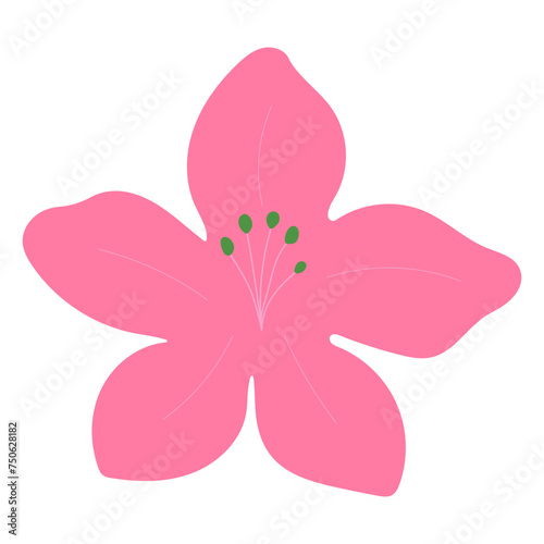 Flat flower bud element for beautiful design. Simple form. Vector drawing.