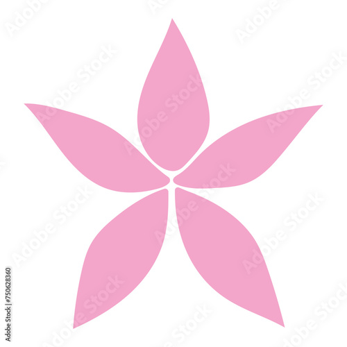 Flat flower bud element for beautiful design. Simple form. Vector drawing.